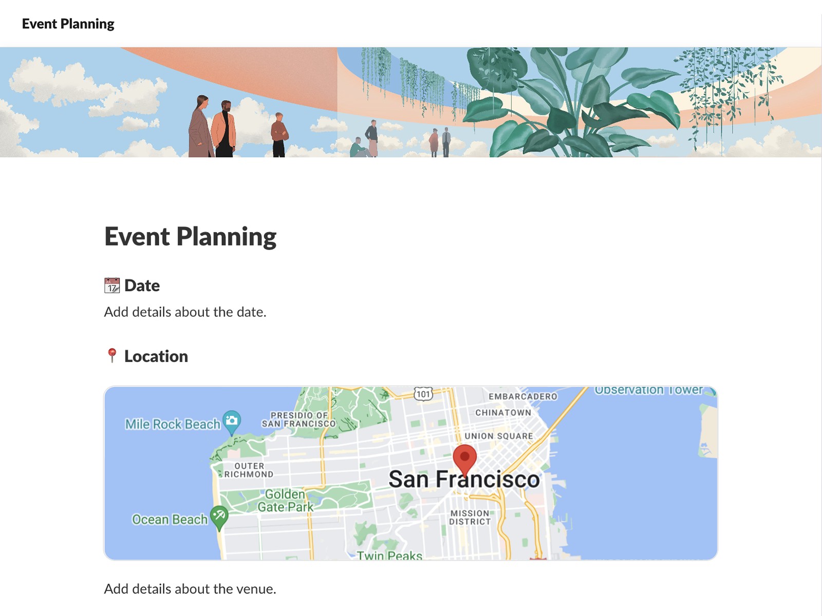 Outline the plan and key details to get your event off the ground
