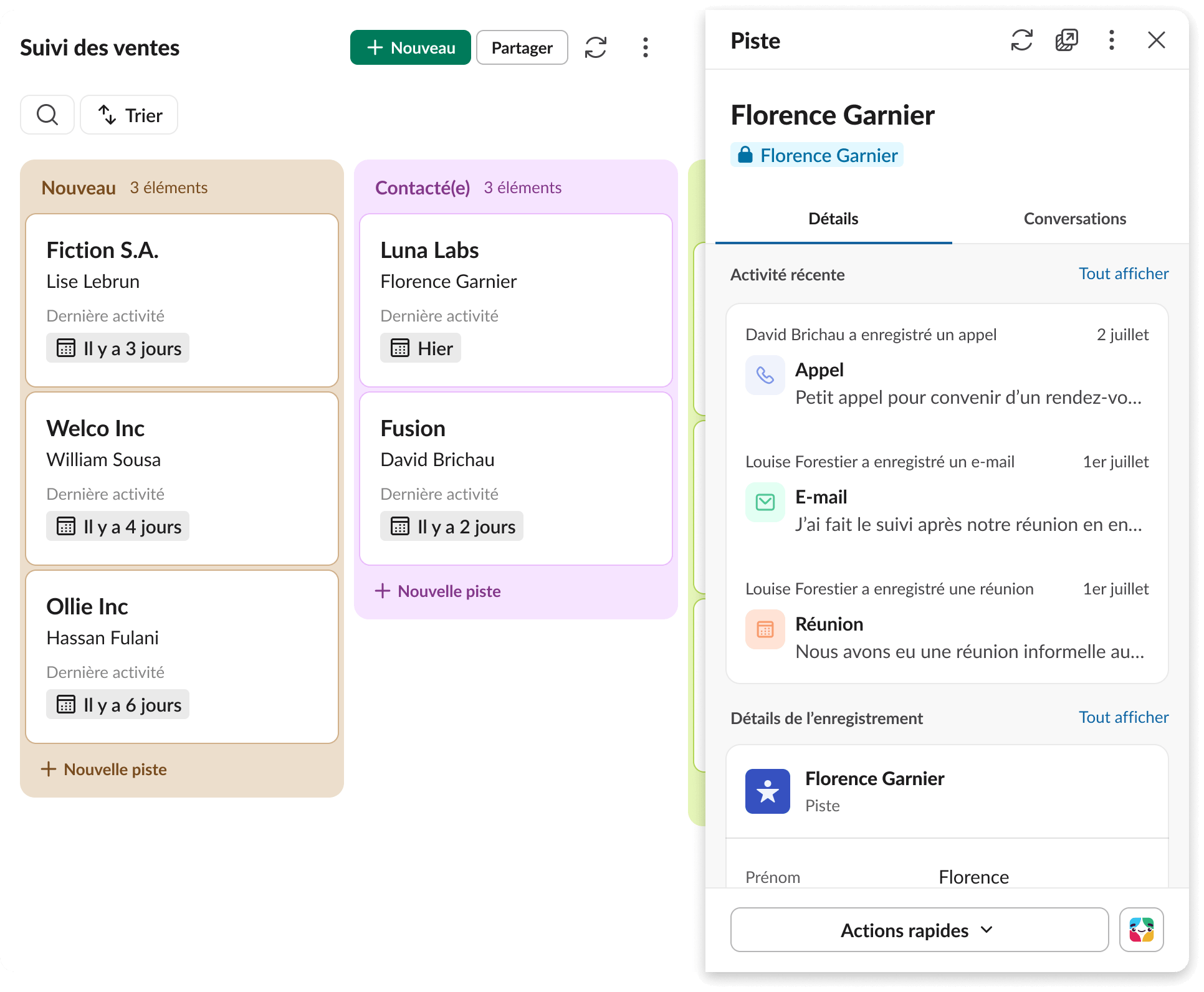 Renforcez vos relations clients en intégrant vos données clients dans l’environnement de travail de votre équipe.