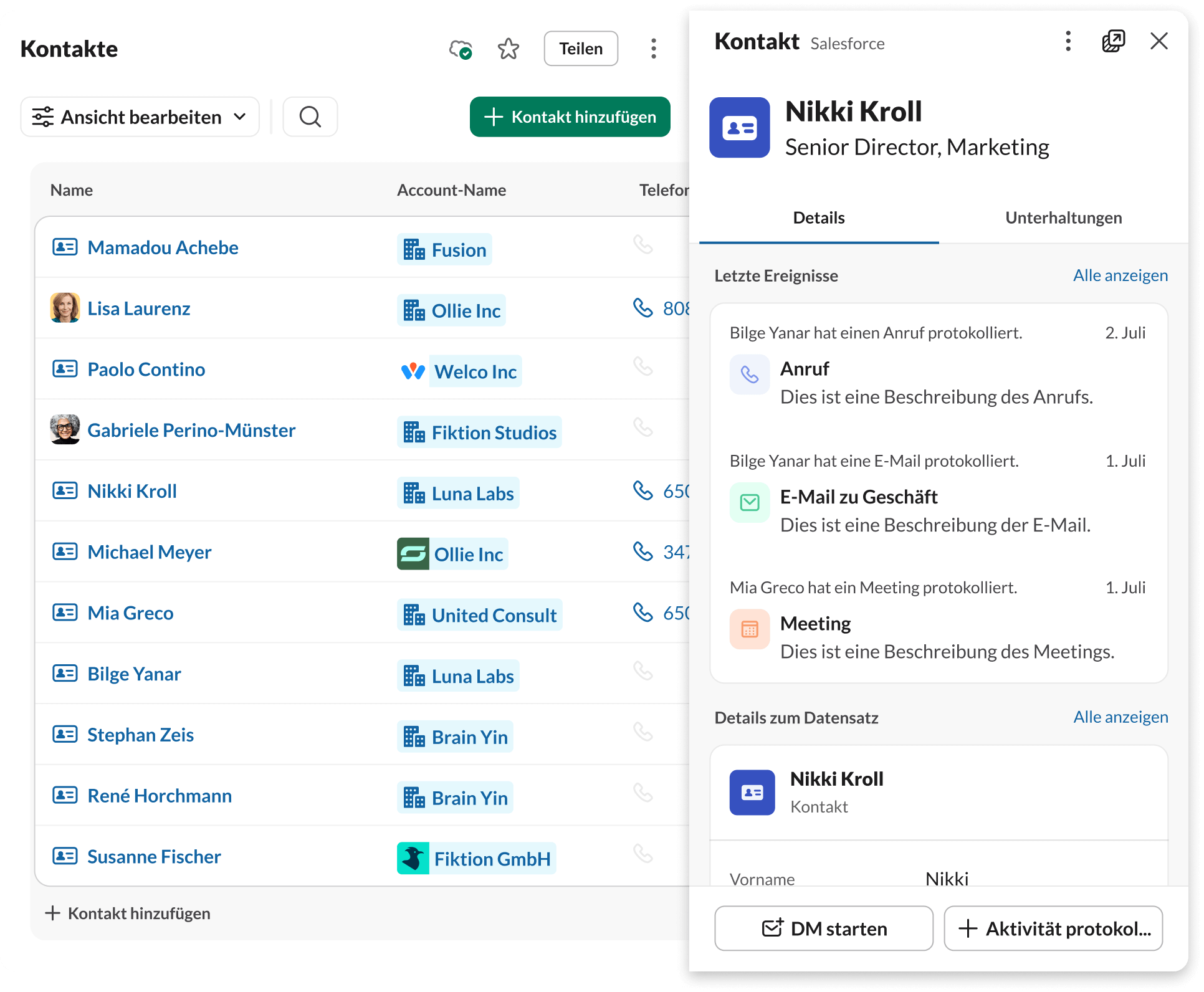 Baue stärkere Kundenbeziehungen auf, indem du deine Kundendaten genau dort bereitstellst, wo dein Team bereits arbeitet.