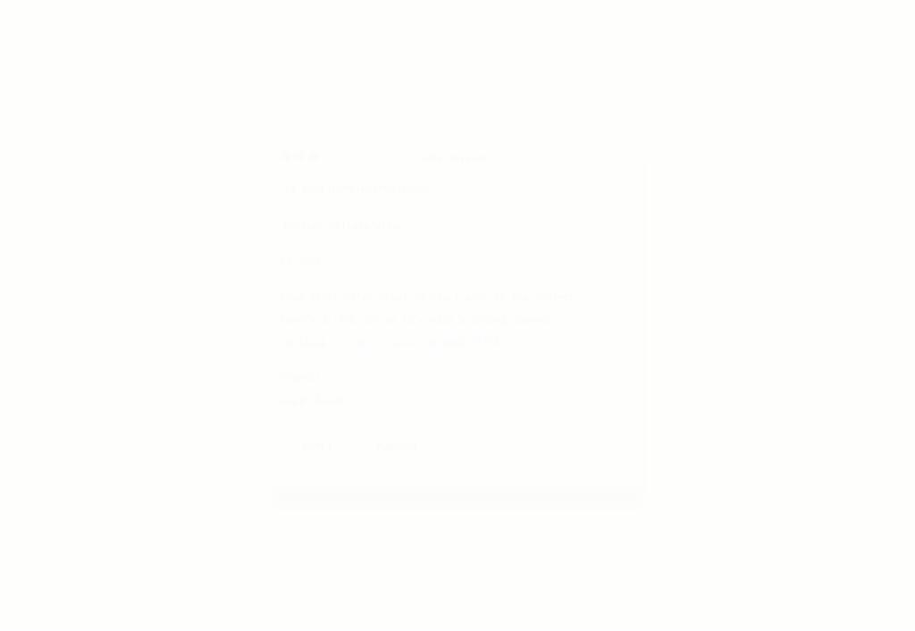 Animated gif showing a cursor mark clicking on an invitation link in an email, which takes it to Slack to accept the invitation