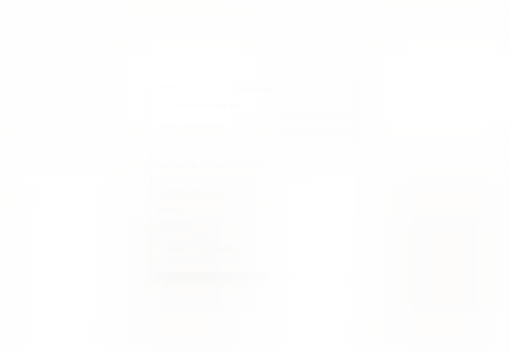 Animated gif showing a cursor mark clicking on an invitation link in an email, which takes it to Slack to accept the invitation