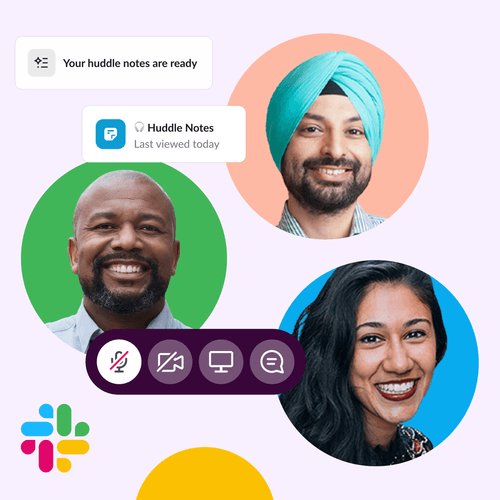 slack vs zoom, symbolized by three avatars