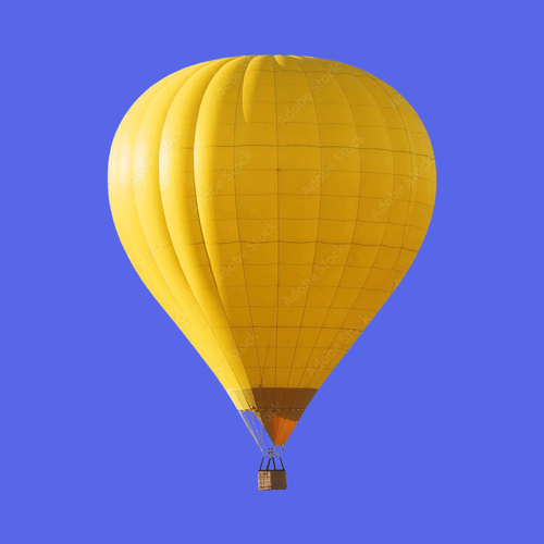 CRMs for startups, represented by a hot air balloon.