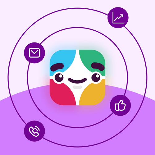 AI chatbot solutions, symbolized by Slackbot with icons swirling around it