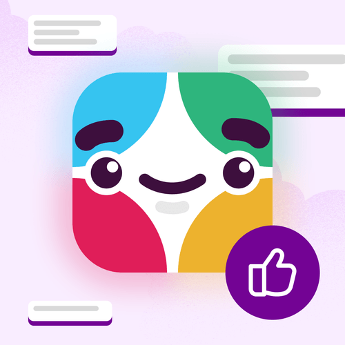 best ai chatbots, featuring slackbot and a thumbs up icon