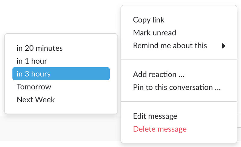 Screenshot of remind me later function