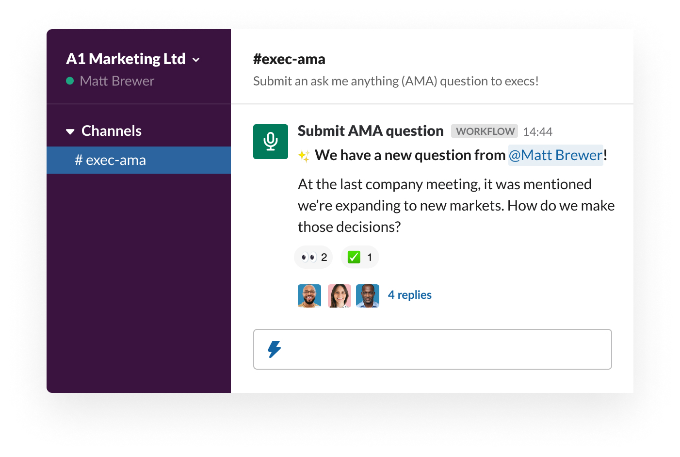 Create opportunities to connect with execs in AMAs