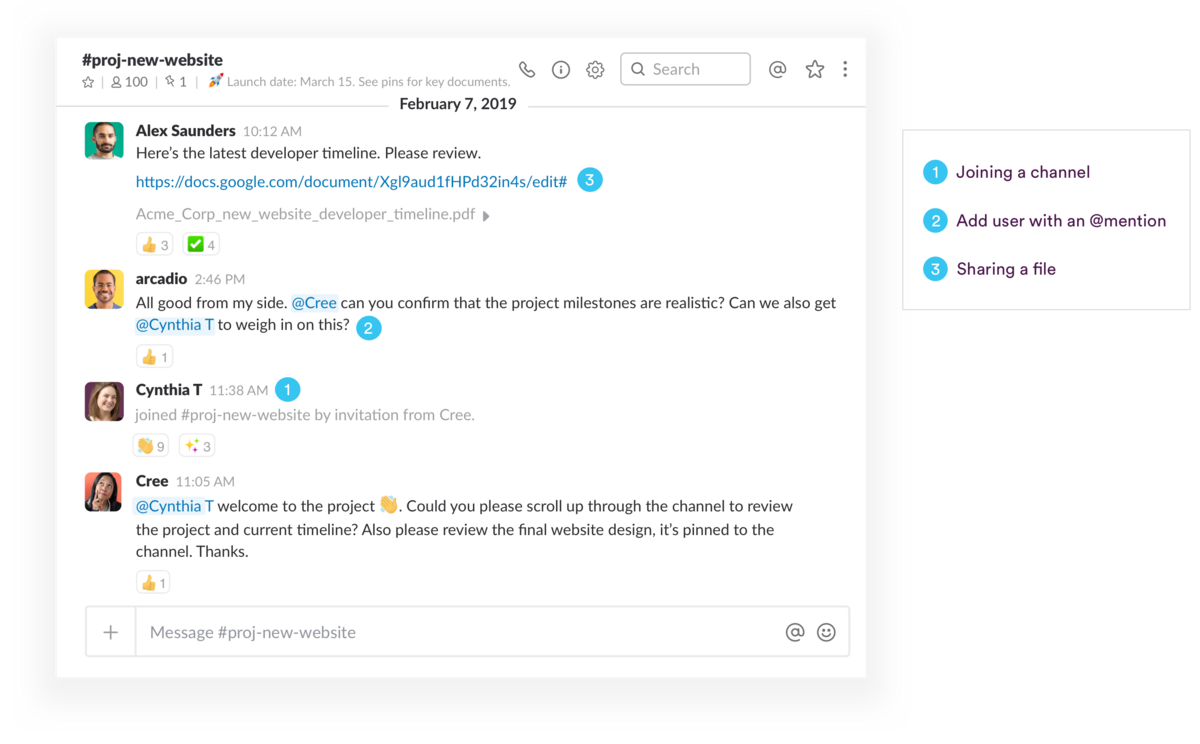 how to pin a document on slack