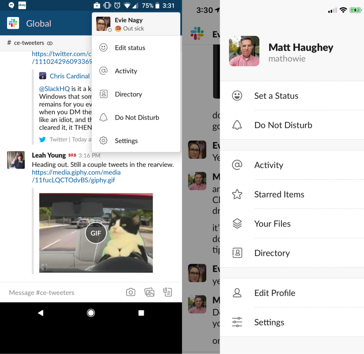 A simpler, more organized Slack on your phone