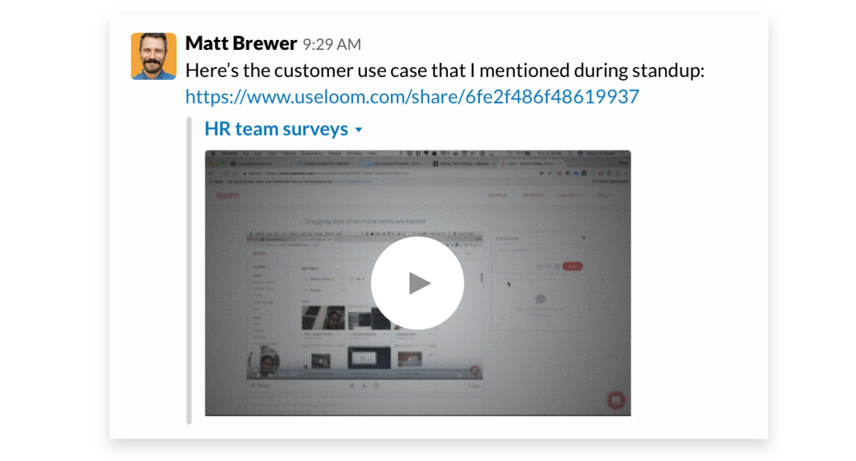 Loom app for Slack