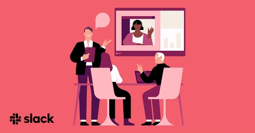 A team collaborates in a remote/hybrid workplace