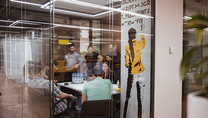 Team meeting at Tinkoff office