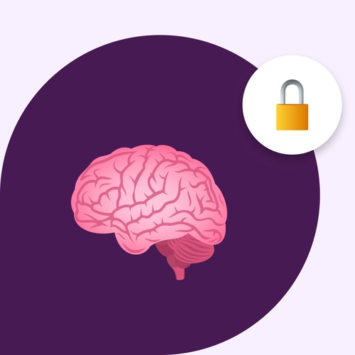 Slack symbolized as a corporate brain filled with knowledge