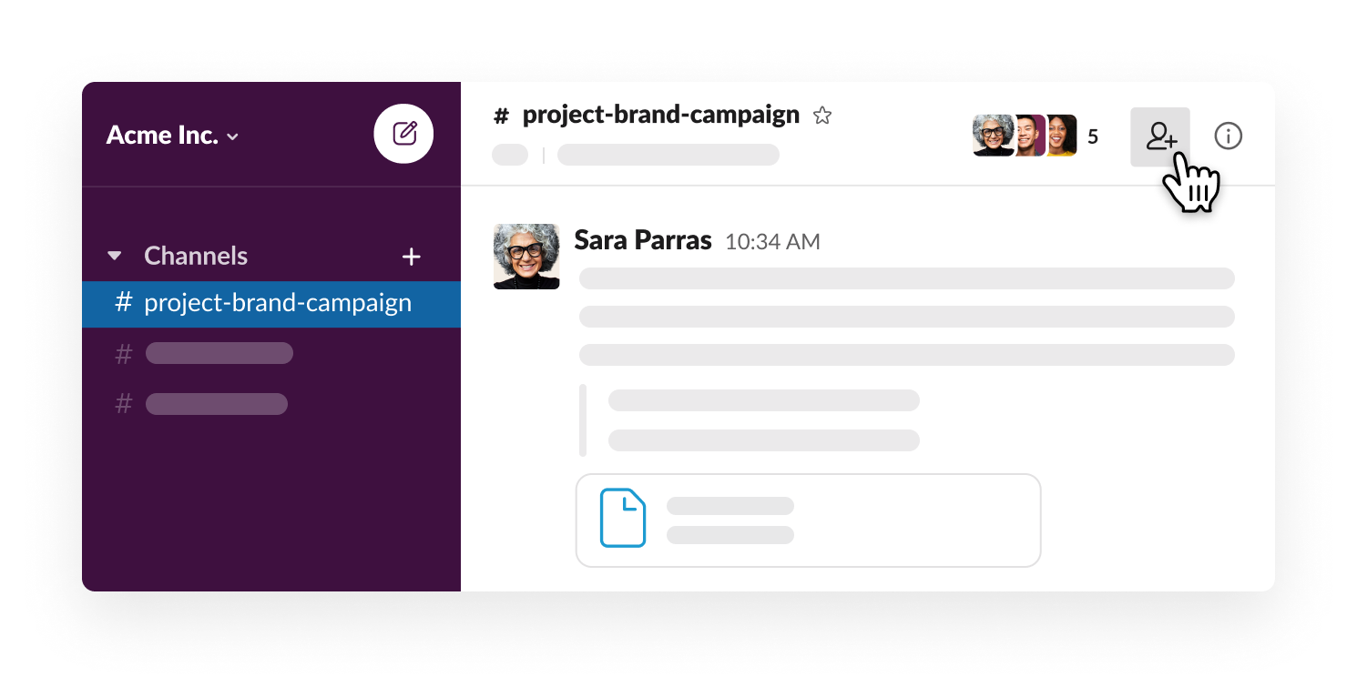 Adding teammates to a Slack channel