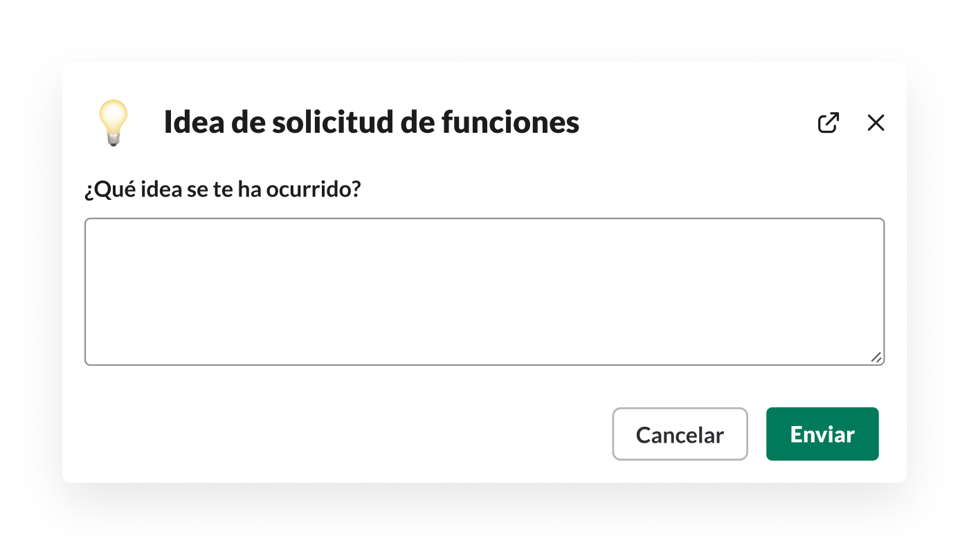 Una forma de recabar ideas para funciones producido con el creador de flujos de trabajo
