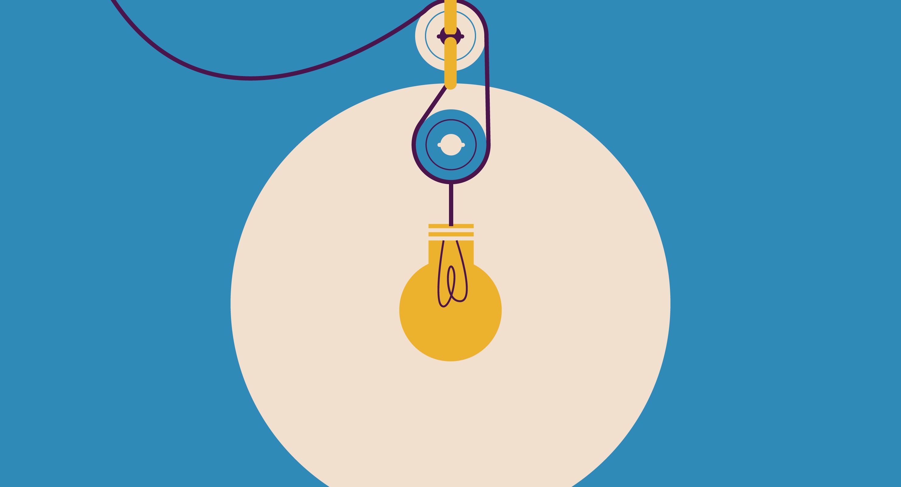 Lightbulb on a pulley