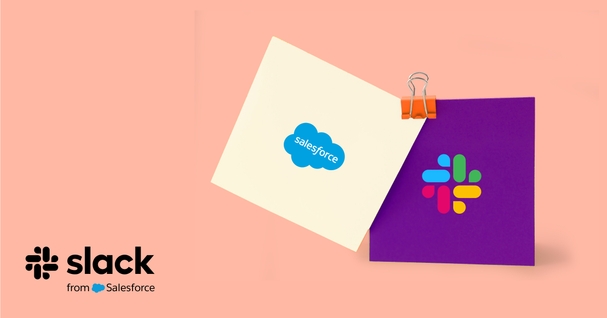 Salesforce and Slack attached by paperclip