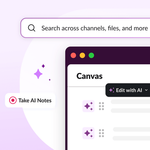 Image showing new AI-powered productivity features from Slack