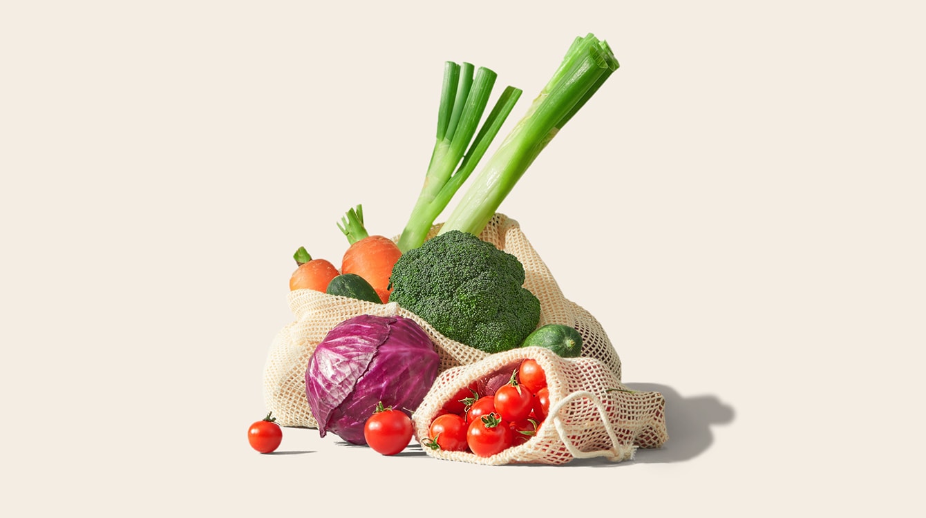 vegetables in bags