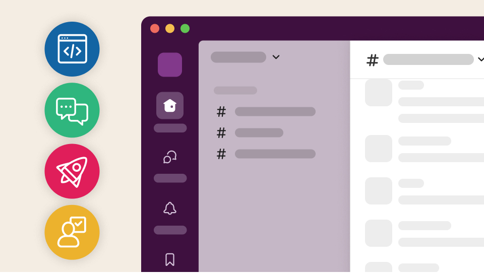 Slack アプリのイラスト