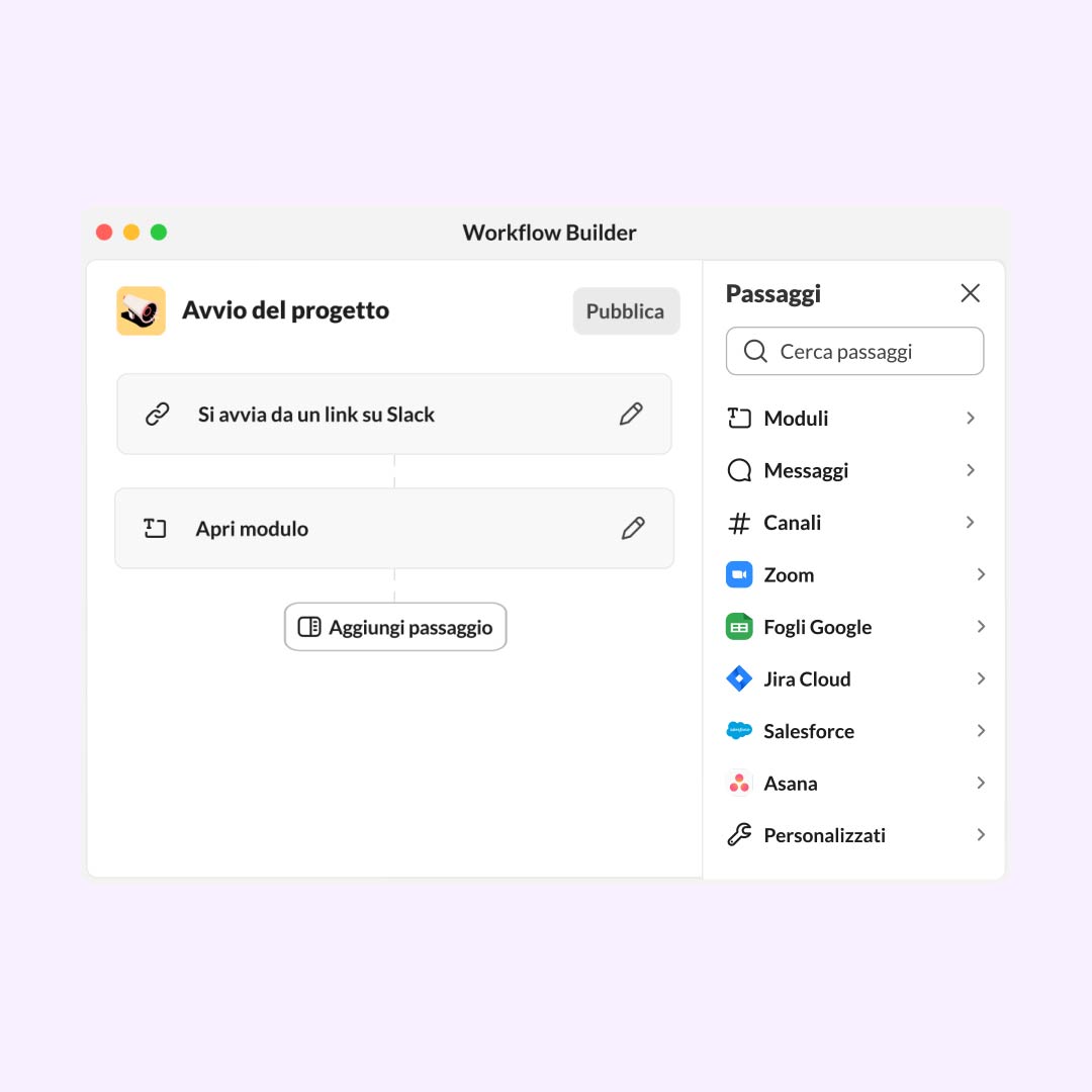 Workflow Builder in Slack