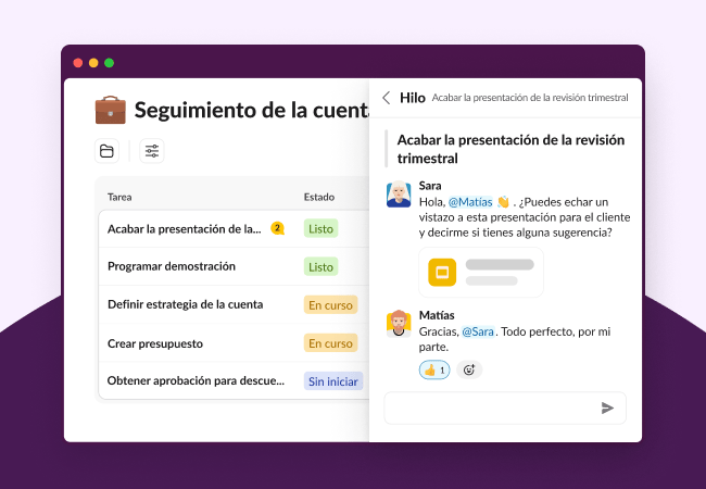 Lista de seguimiento de cuentas para equipos de Ventas