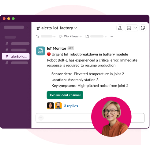Automated alerts channel for incidents