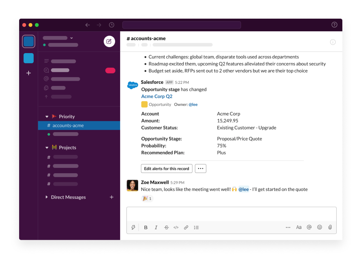 slack workflow form