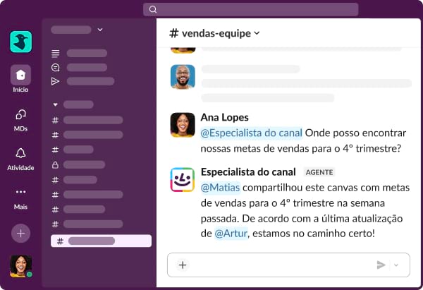 Especialistas do canal