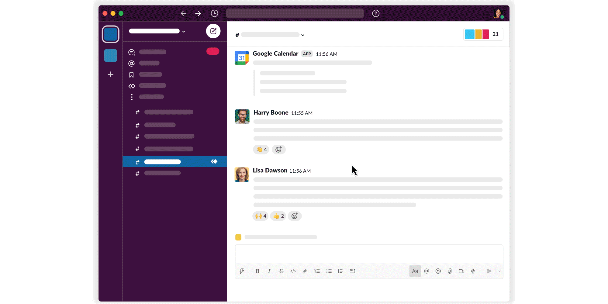 Slack 動画クリップ