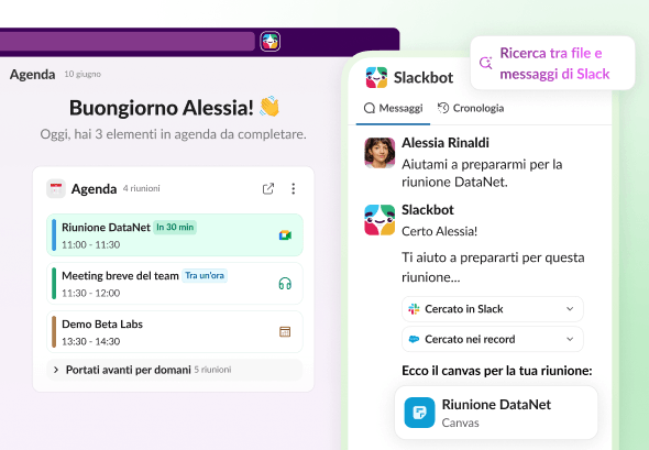 Prepara le riunioni in Slack